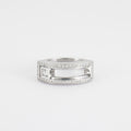 Bague diamant amovible en or blanc