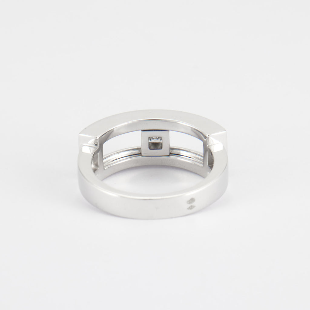 Bague diamant amovible en or blanc