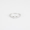 Solitaire diamant 0,20 carats en or blanc.