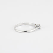 Solitaire diamant 0,20 carats en or blanc.