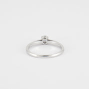 Solitaire diamant 0,20 carats en or blanc.