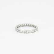 Alliance en diamants tailles roses.