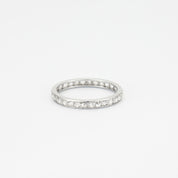 Alliance en diamants tailles roses.