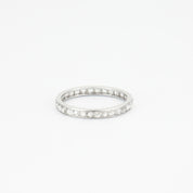 Alliance en diamants tailles roses.