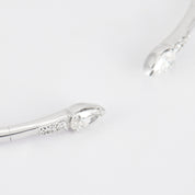 Bracelet jonc en or blanc et diamants poires