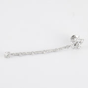 Boucles d'oreilles pendantes, or blanc et diamants