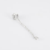 Boucles d'oreilles pendantes, or blanc et diamants