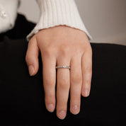 Alliance en diamants tailles roses.