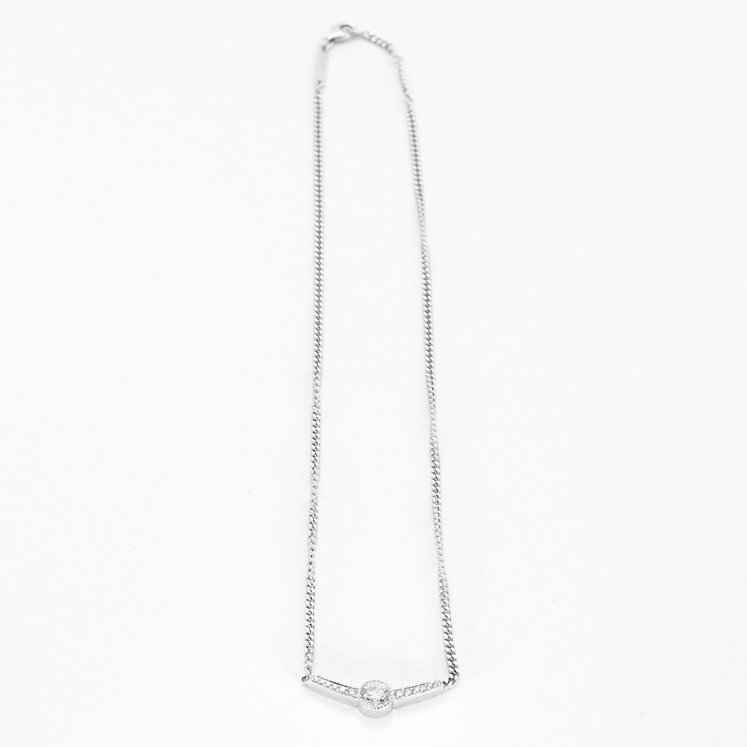 Collier Ailes grand model en or blanc et diamants