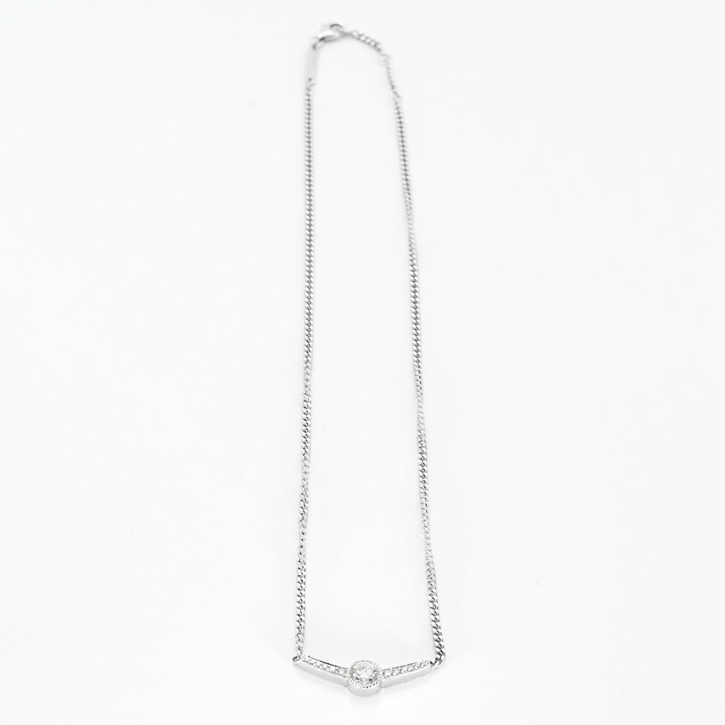 Collier Ailes grand model en or blanc et diamants