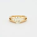 Solitaire 2 carats en or jaune