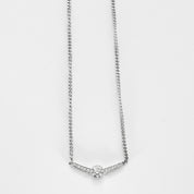 Collier Ailes grand model en or blanc et diamants