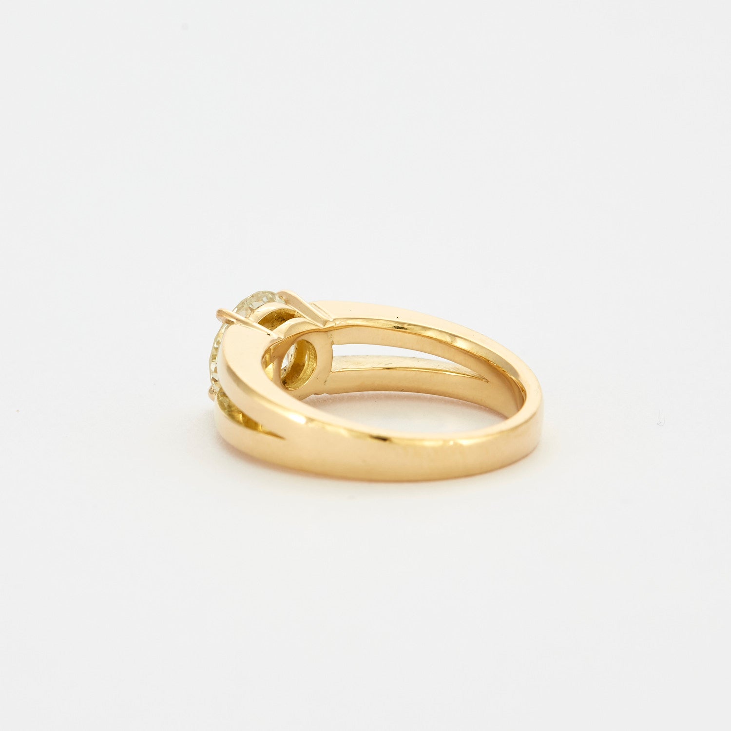Solitaire 2 carats en or jaune