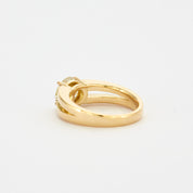 Solitaire 2 carats en or jaune