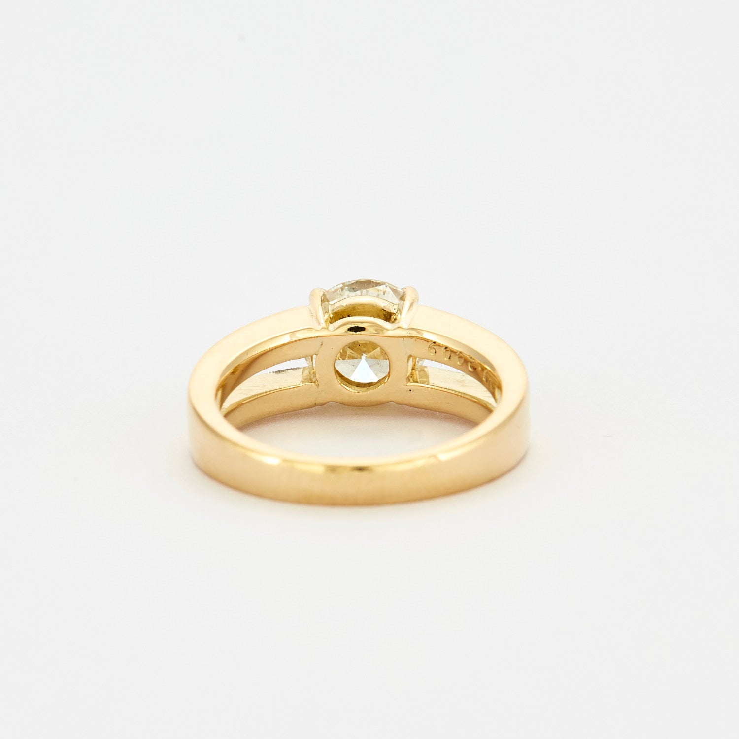 Solitaire 2 carats en or jaune