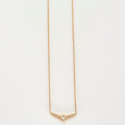 Collier Ailes petit model en or rose et diamants