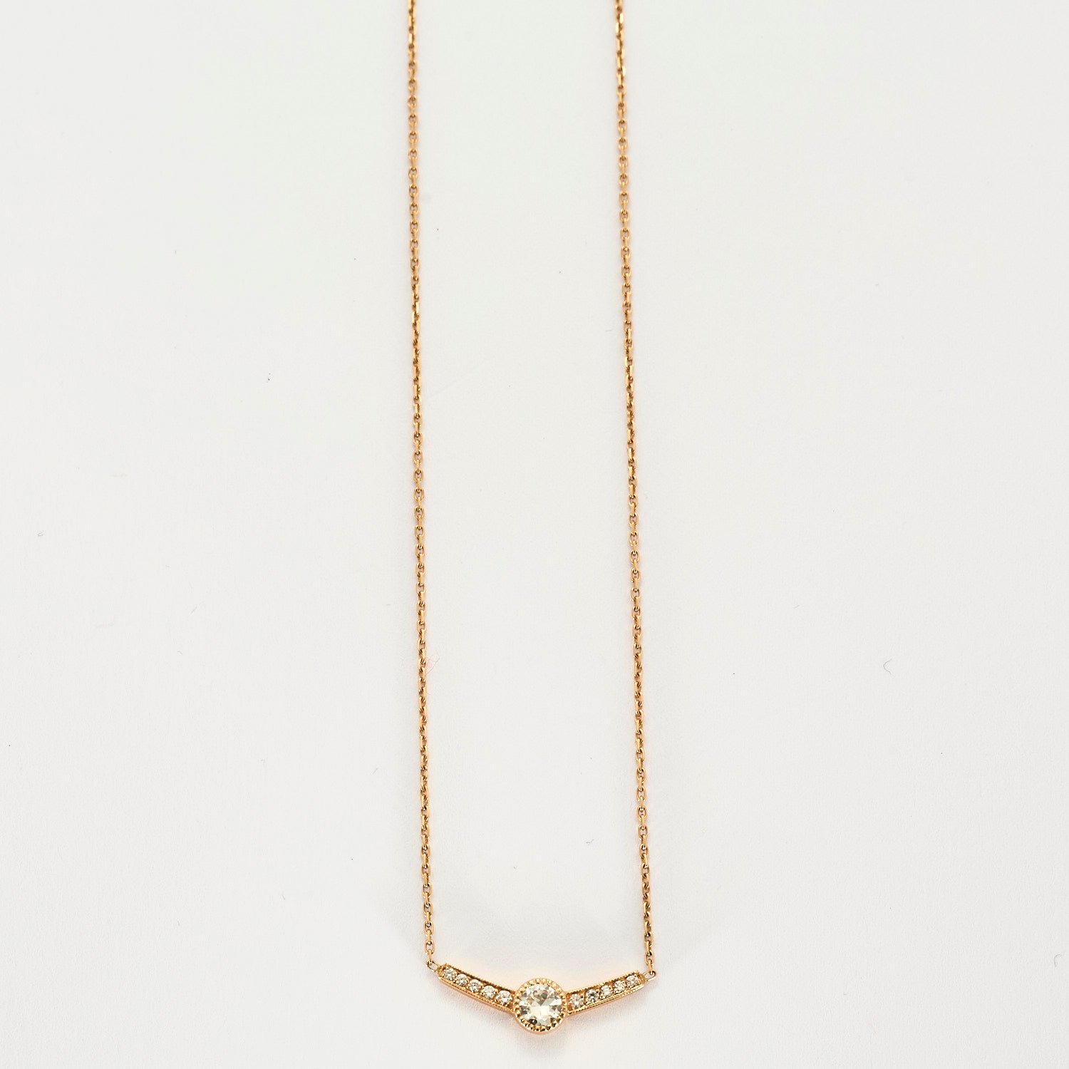 Collier Ailes petit model en or rose et diamants