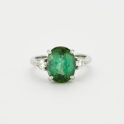 Bague Tourmaline verte 4,15 carats.