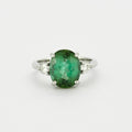 Bague Tourmaline verte 4,15 carats.