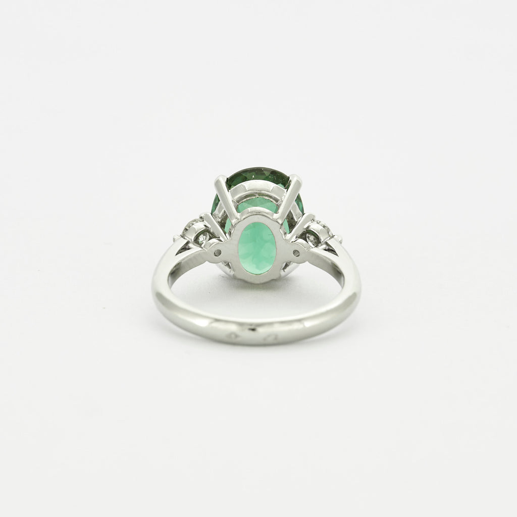 Bague Tourmaline verte 4,15 carats.