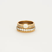 Bague multi-anneaux 5 rangs diamant.