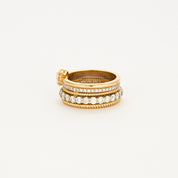 Bague multi-anneaux 5 rangs diamant.