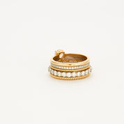 Bague multi-anneaux 5 rangs diamant.