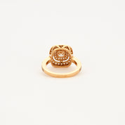 Bague "Mylène" PM en rose et diamant coussin.
