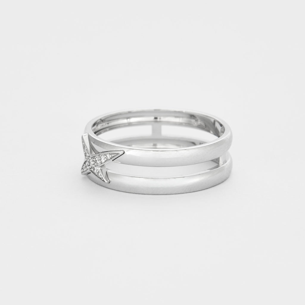 Bague Mauboussin "Etoilement Divine" en or blanc 18K et diamants