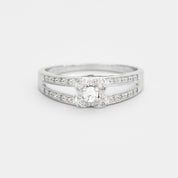 Solitaire Mauboussin "Chance of love No1" en or blanc et diamants