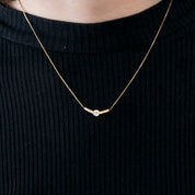 Collier Ailes petit model en or rose et diamants