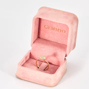 Solitaire "Gemmyo" en or rose centre diamant 0,50 carat.