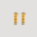 Boucles d'oreilles FRED or jaune et câble acier