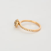 Solitaire "Gemmyo" en or rose centre diamant 0,50 carat.