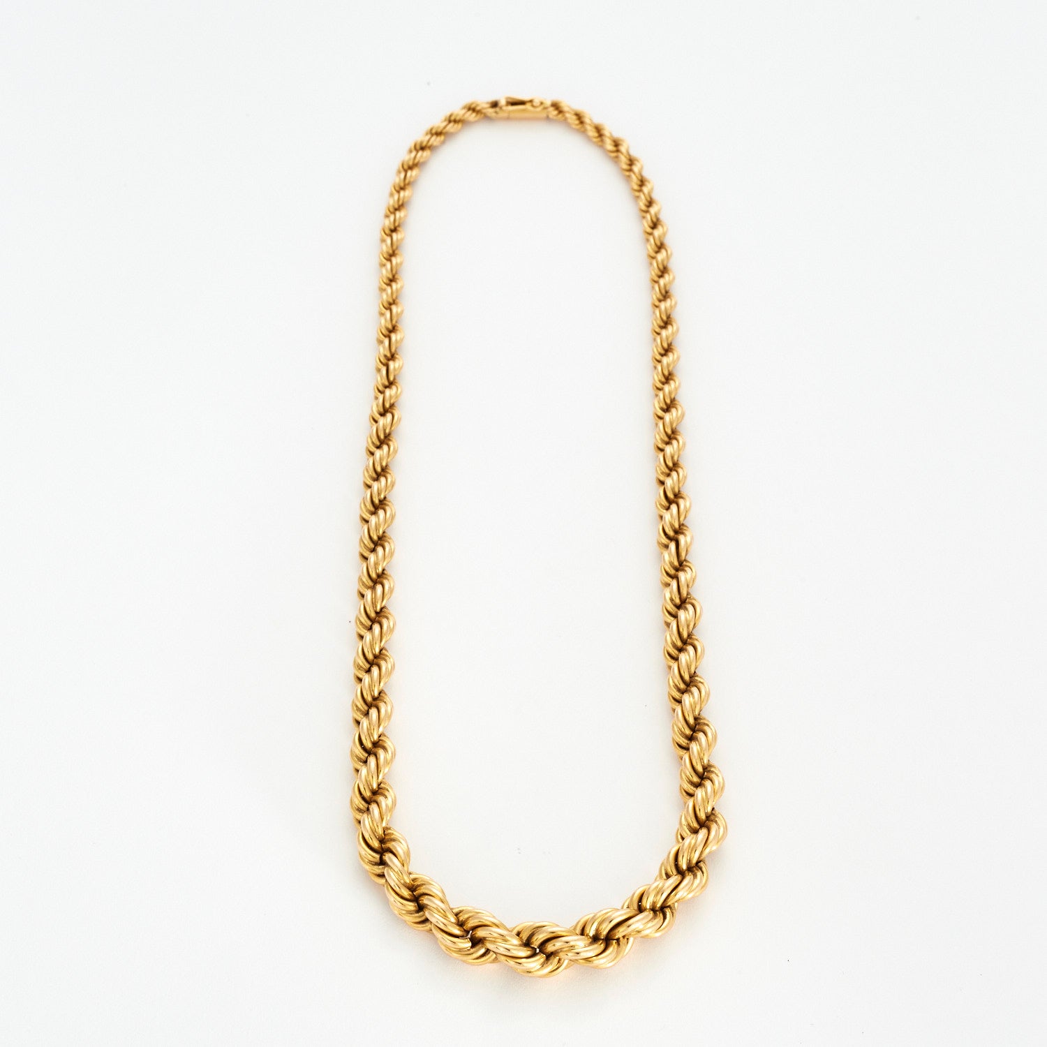 Collier Vintage chaine corde en or jaune