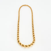 Collier Vintage chaine corde en or jaune