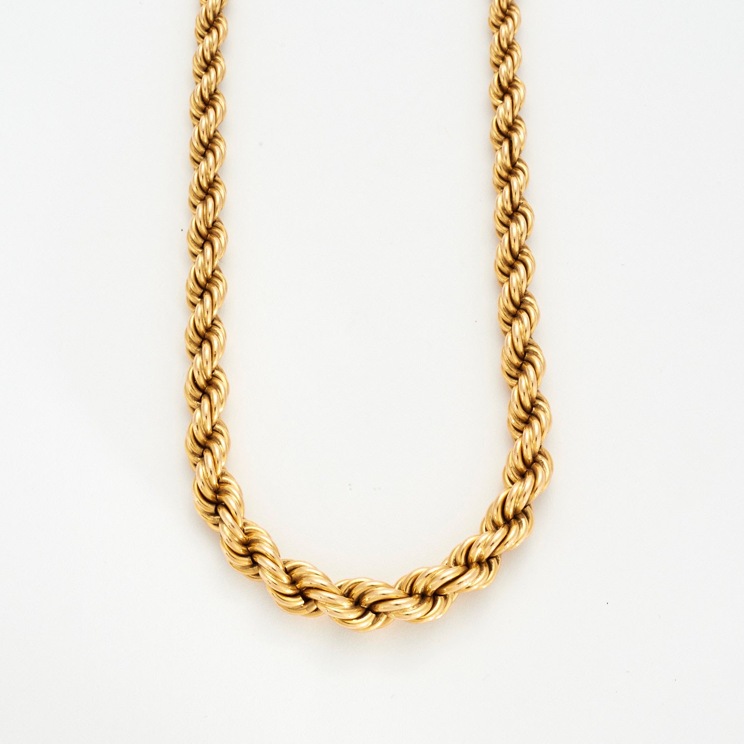 Collier Vintage chaine corde en or jaune