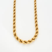 Collier Vintage chaine corde en or jaune