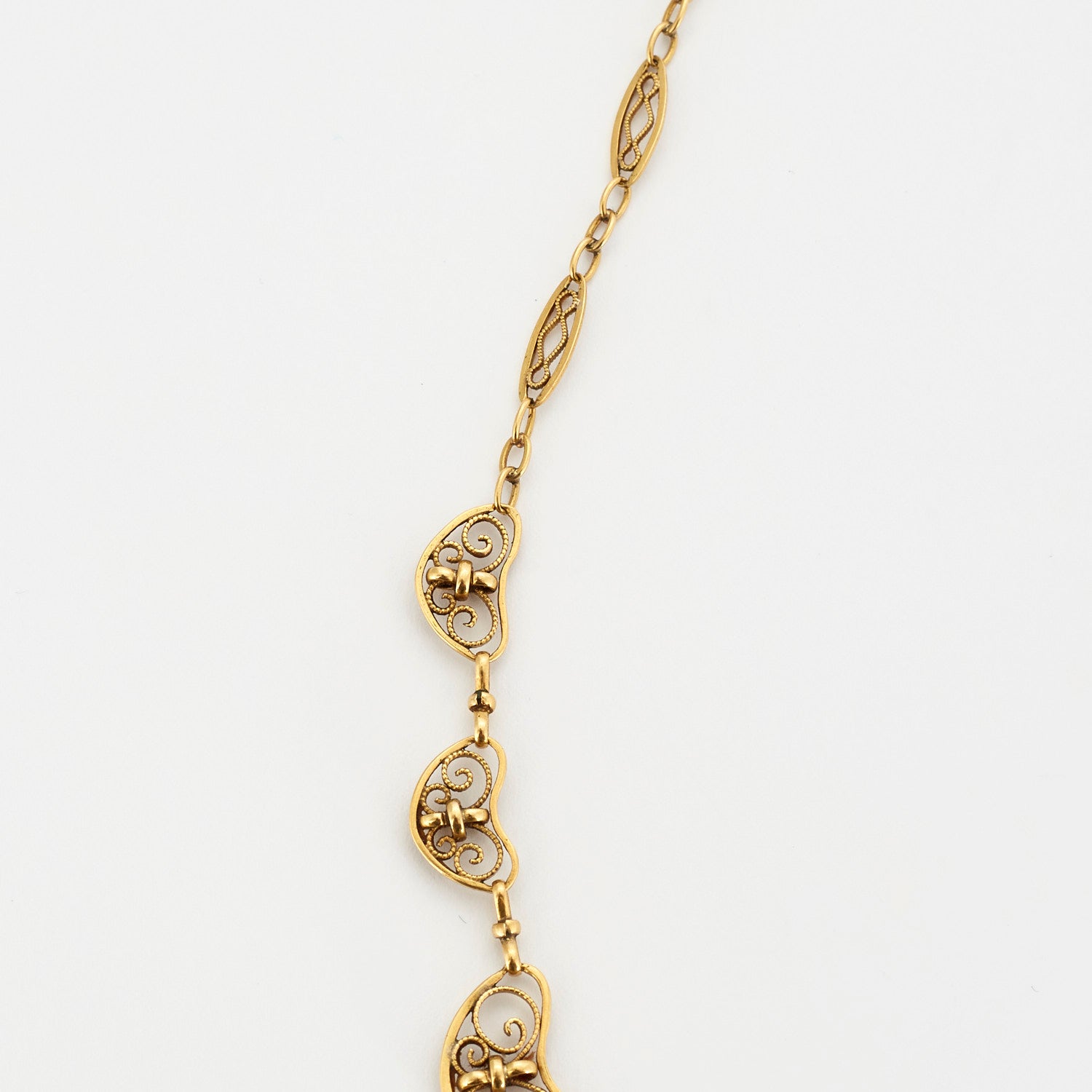 Collier vintage filigrane en or jaune