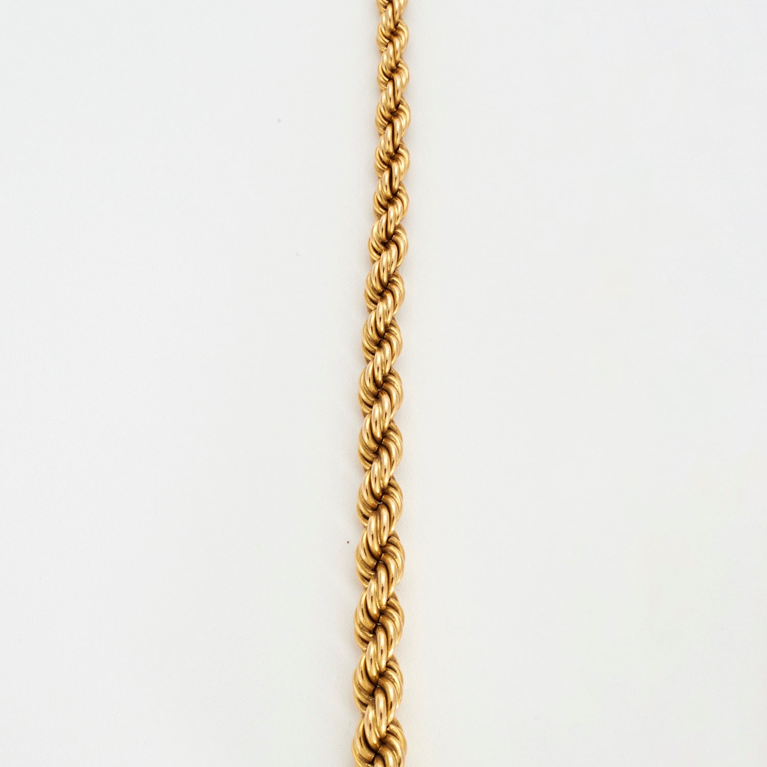 Collier Vintage chaine corde en or jaune