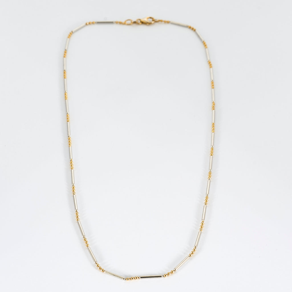 Chaine bicolore or jaune et or blanc