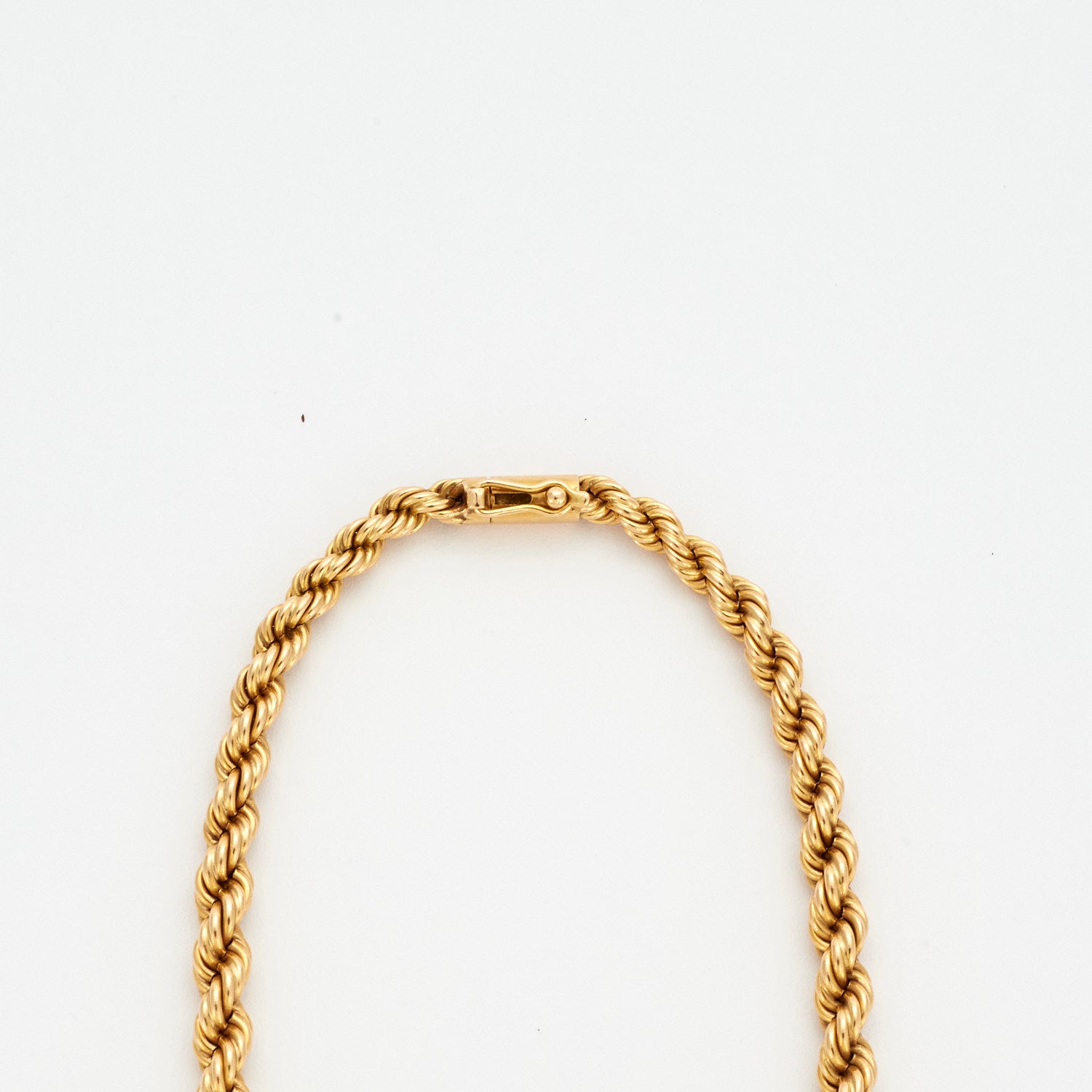 Collier Vintage chaine corde en or jaune