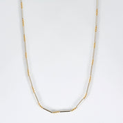 Chaine bicolore or jaune et or blanc