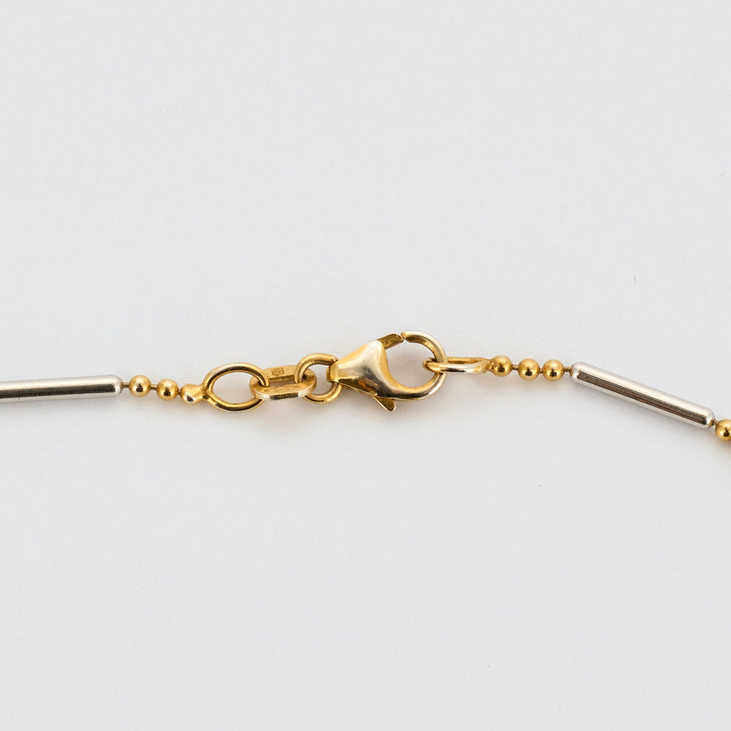 Chaine bicolore or jaune et or blanc
