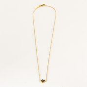 Collier Morganne Bello or jaune et améthystes.