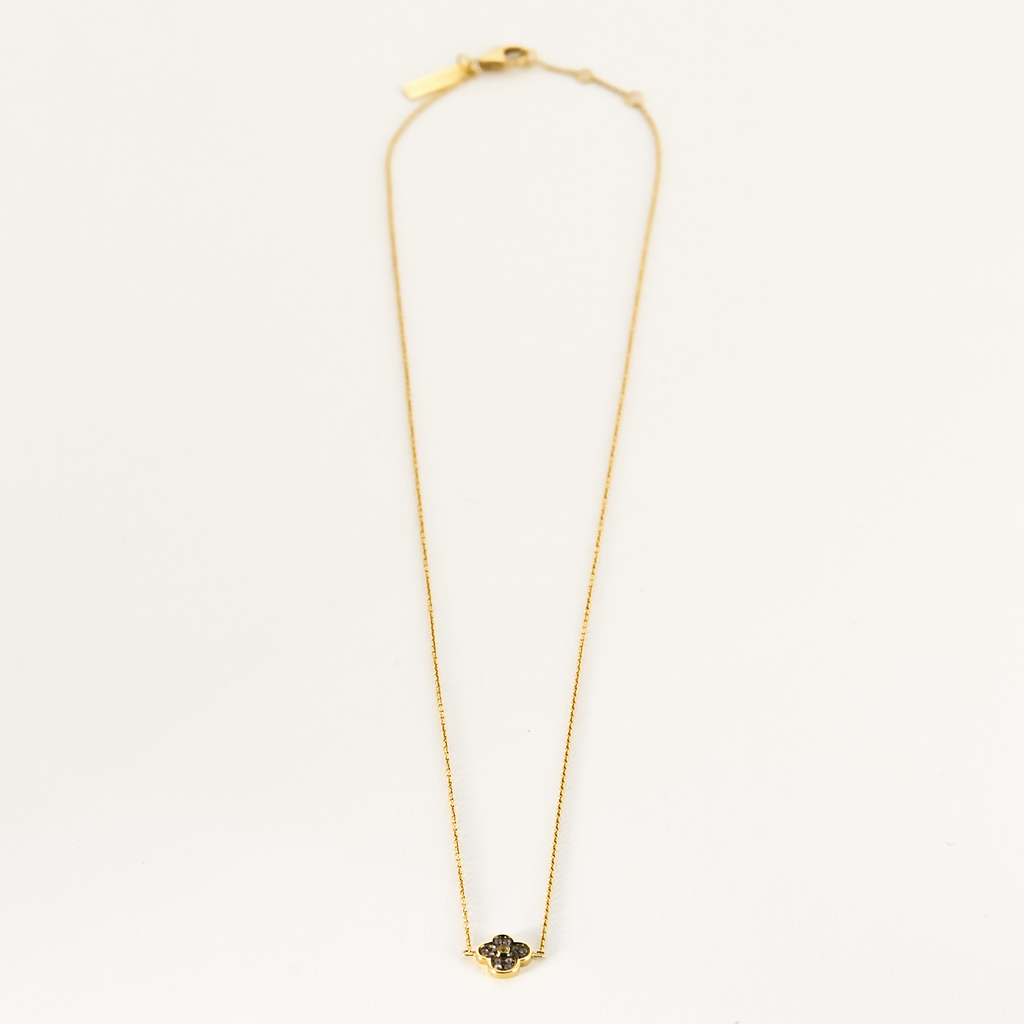 Collier Morganne Bello or jaune et améthystes.