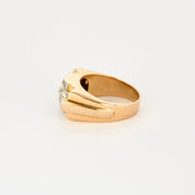 Bague Tank en or jaune et diamants.
