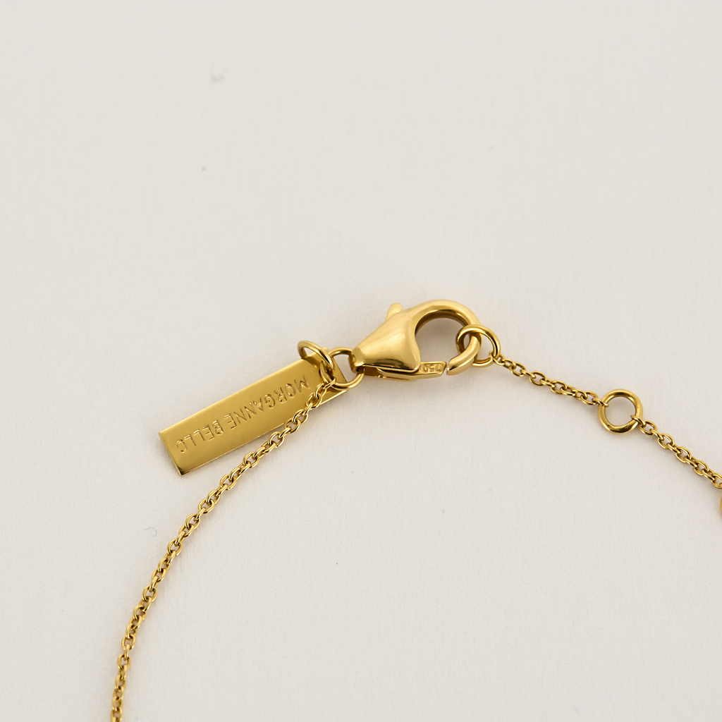 Collier Morganne Bello or jaune et améthystes.
