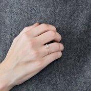 Solitaire "Gemmyo" en or rose centre diamant 0,50 carat.