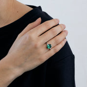 Bague Tourmaline verte 4,15 carats.